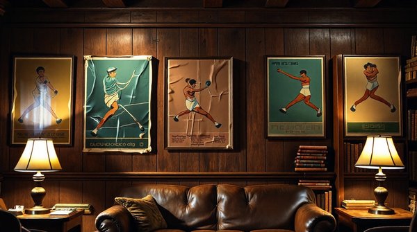 Collection vintage d'affiches de tennis pour les amateurs